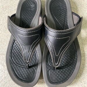 Dansko Black and Gray Women's Sandals